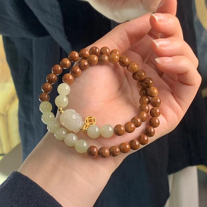 原创手作 晴水貔貅0.7L库克双圈 菩提果