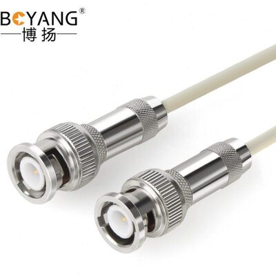 博扬2M跳线BNC-BNC 2M兆E1接头成品跳线syv75-2-1同轴电缆DDF半米