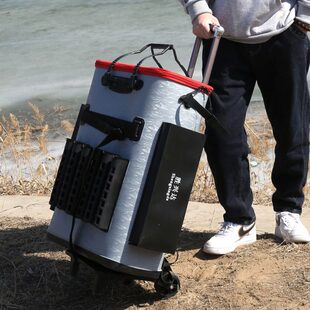 加大加厚eva装鱼桶多功能一体活鱼渔户桶双肩背硬壳拉杆桶