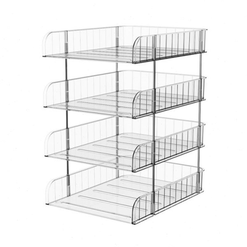 透明可视文件f架桌面文件收纳柜收纳整理文具公室A4纸懒人专用