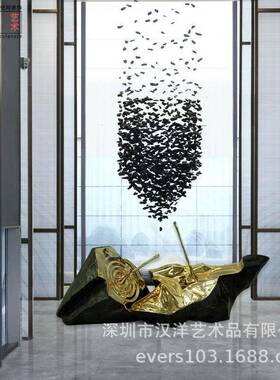 玻璃钢水创意新款玻璃房钢水滴摆酒店件会所大厅装饰艺术品雕地产