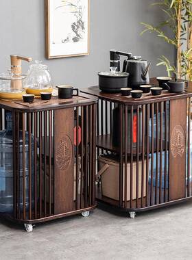 移动茶桌家用小茶台边柜茶煮车WZC-YFFS实阳木台泡茶烧水壶一体茶