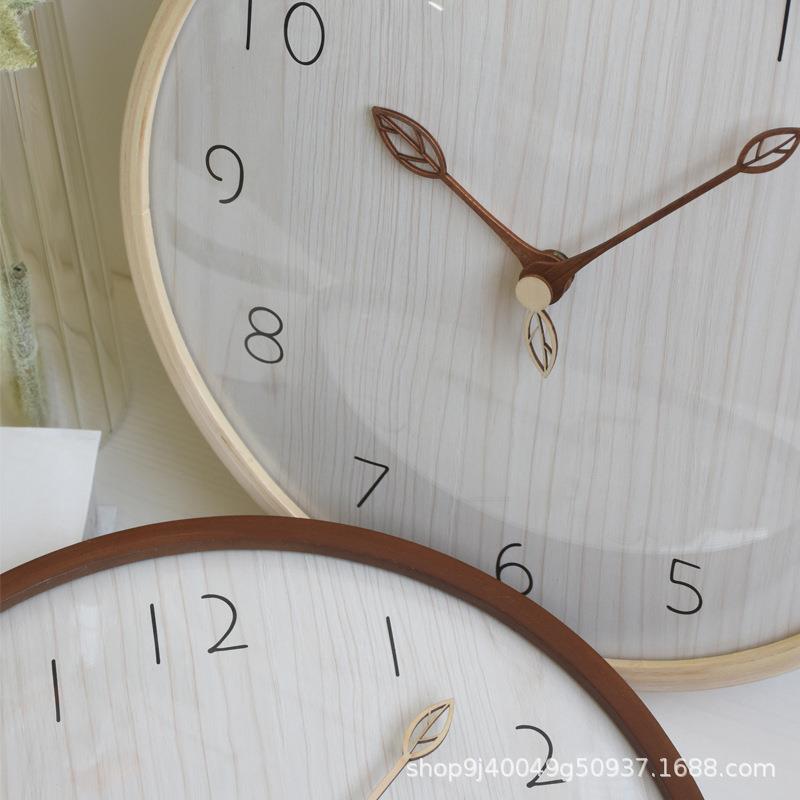 北欧时钟表挂钟客厅尚家用静音创ULR意个时性钟简约挂墙轻复古田