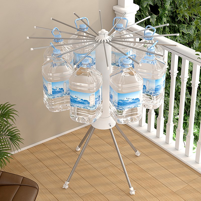 章鱼晾衣架落地可折叠阳台卧室挂衣服架实木隐形R八爪鱼晒衣架神