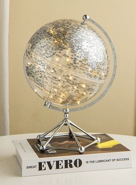 创意现代a简约地球仪摆件轻奢高档家居客厅办公室桌面装饰品