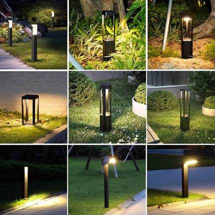 LED太阳能草坪灯现代简约户外防水庭院公园别墅花园营地小区地插