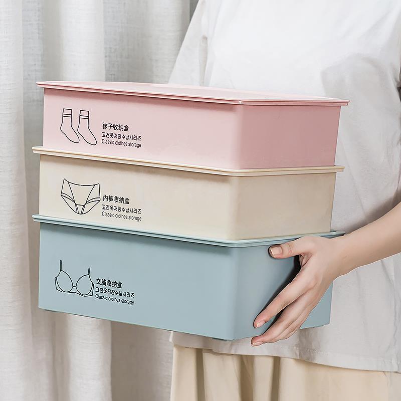 袜子收纳家用分隔断置物架格子男女士宝宝整理盒儿童分格带云