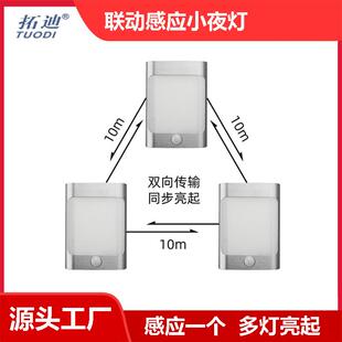 拓迪人体智能联动感应灯走廊过道楼梯柔光感应灯起夜灯壁灯小夜灯