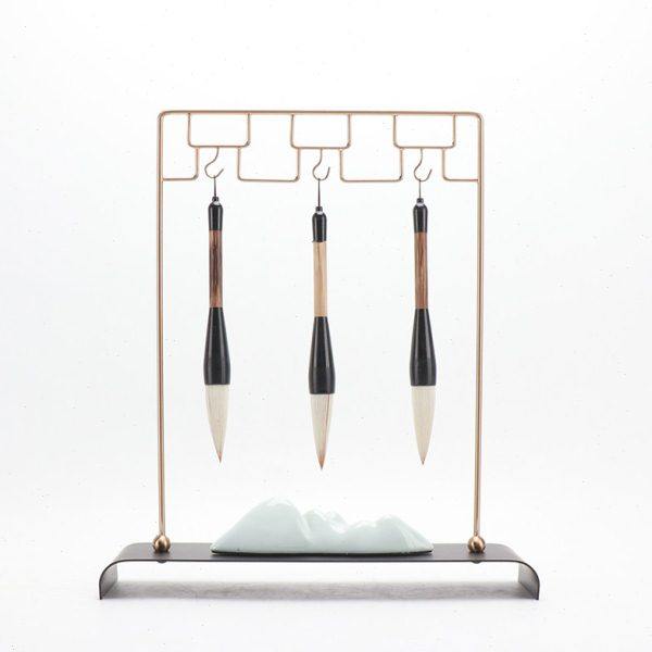 现代简约新中式禅意书房摆件 办公室样板房间毛笔架笔挂软装饰品,家居饰品,装饰摆件,淘宝优惠券,粉丝福利购,淘宝优惠卷