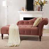简约轻奢丝绒布艺贵妃椅客厅懒人躺椅简约小户型休息沙发长床尾凳