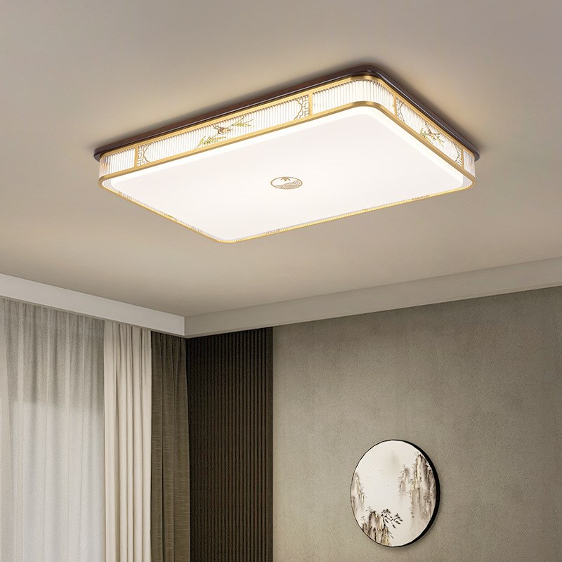 新中式客厅吸顶灯2024年新款圆形卧室灯中国风N禅意餐厅茶室灯502