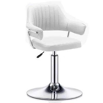 带椅扶手靠背椅子旋办公学习升降108转椅银前台收家用高脚凳子电