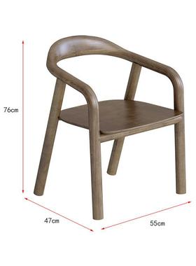 新中式实椅木官帽椅圈椅太JIM师椅茶室椅北欧统实木餐椅电脑书椅
