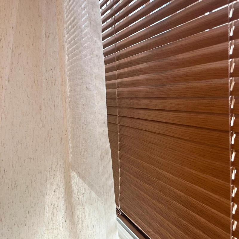 百叶窗帘光遮卫生间办公室卧室水FEB木防纹铝合金百帘叶窗折叠