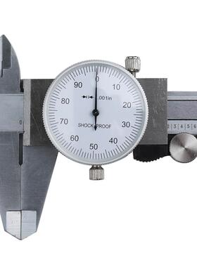 E6OPOTO1i50mm/nch碳钢351英制带表卡尺游标卡尺带深度杆