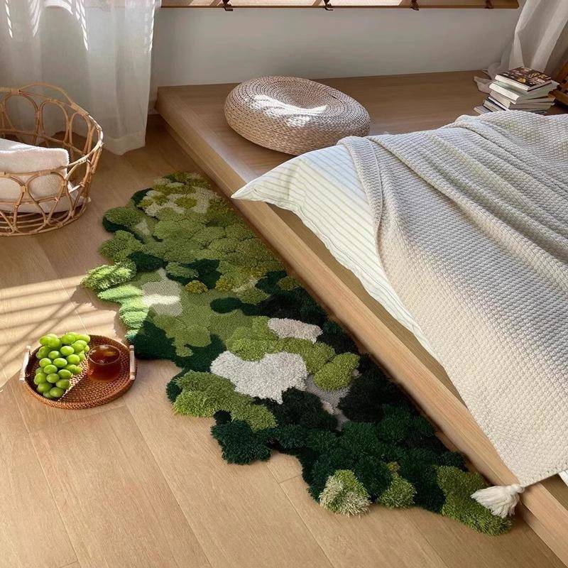 纯手森林苔藓地毯混HHC纺客工厅沙发地卧室边毯窗台衣帽间床儿童