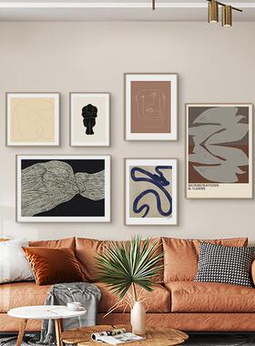 灵动线迹北线欧客厅背QB202207墙多联挂画创意条玄关画i景ns风抽