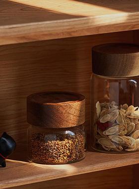 精致小茶叶罐便携咖啡粉密封分罐咖啡豆存罐迷你瓶玻璃玻璃95855