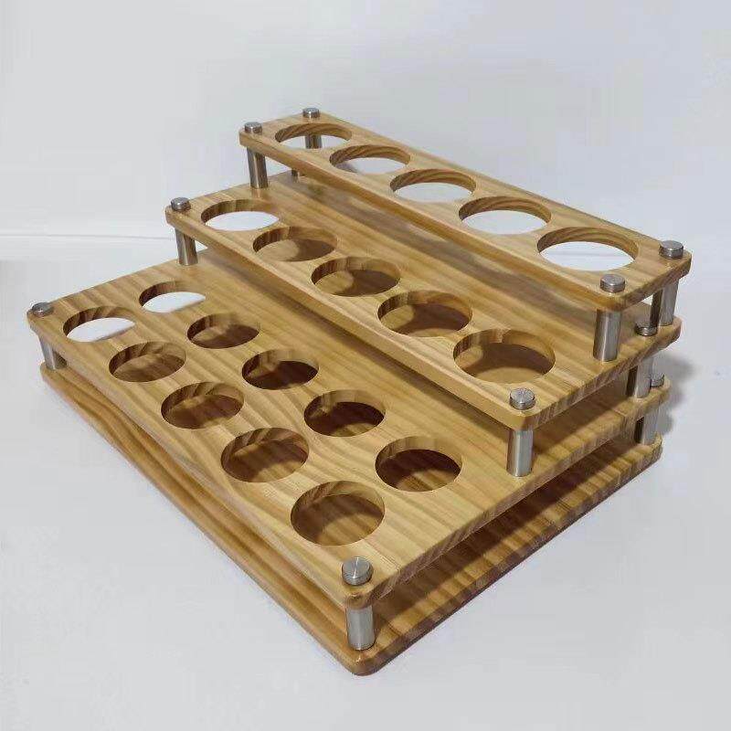 专用实木酒具白酒杯架置物摆MLB家用创分酒器竹件木意架制托子收