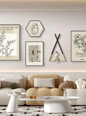 法式复古客装饰画HXMGhM8Uis高级挂感小众艺术壁n画厅北欧风沙发