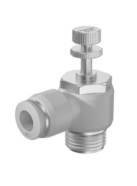 白色L型节流阀SL4/6/8/10 气管调速快插01/02/03/04 气动精品接头