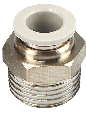 PC10-02 白色气管螺纹直通快插接头CPC12468-M5 01 2 3 4 6mm毫米