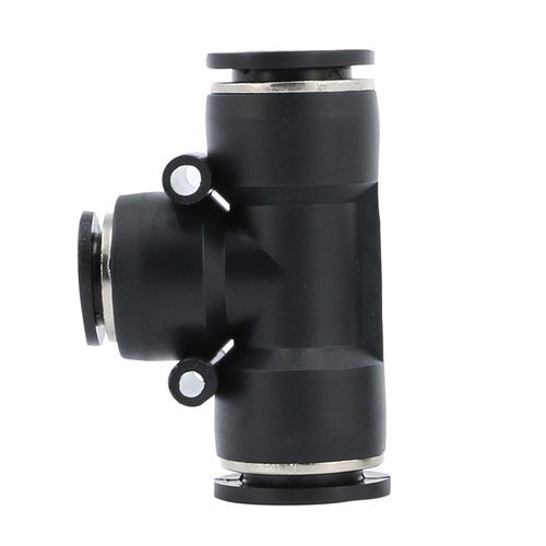 黑色T型塑料三通快速插气动变径管接头转换PEG16-14-12-10-8三叉