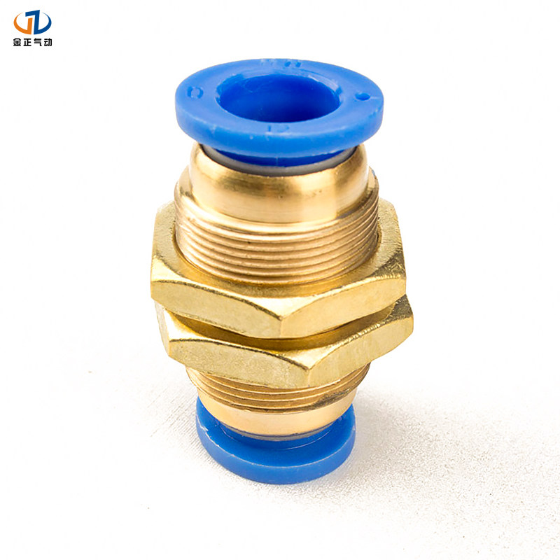 气管快速接头PM隔板快插接头 PM4/6/8/10/12 气动元件PM串板直通