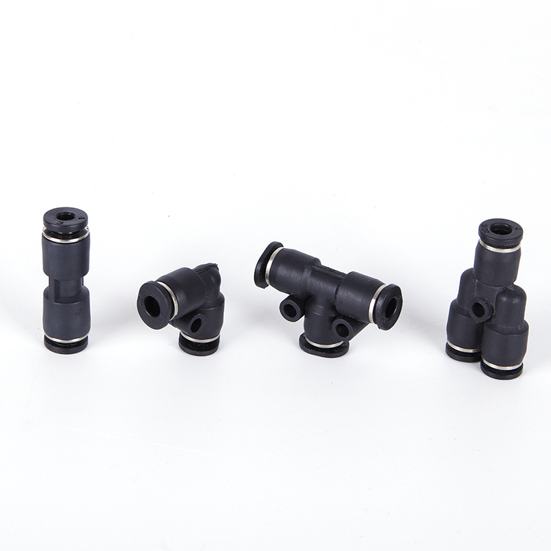 微型迷你气动快速气管接头PU3直两通PY4三通PE5弯PV6毫米mm变径PG