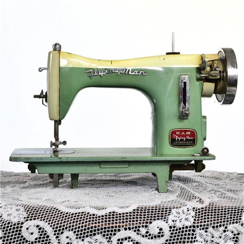 民俗怀老物件收藏杂项老式台式缝纫机G机头旧农具纺织装饰摆件古