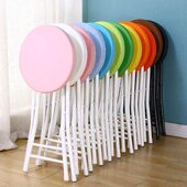 家用软座折叠凳凳子椅子简约餐桌高圆凳小板凳简易便携加厚耐用