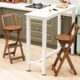 折叠吧台椅非实木酒吧椅靠背椅子高凳子家用现代简约高脚吧椅吧凳