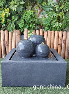 简易上下组合式户外室内庭院装饰景观园林流水生财工艺品喷泉-3