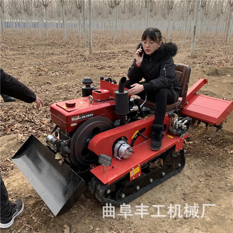 果园大棚履带式小型微耕机水田旱地耕地机农用电启动旋耕除草机