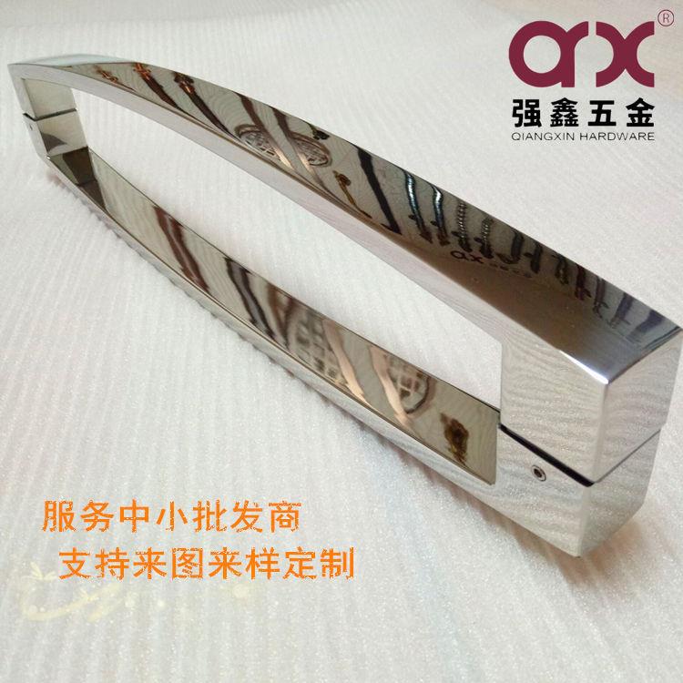 淋浴房玻璃门拉手 不锈钢简约加厚方管大门把手 别墅卫浴五金配件