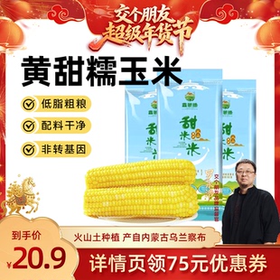 【交个朋友年货节】鑫蒙穗黄糯玉米内蒙古新鲜低脂软糯香甜苞谷
