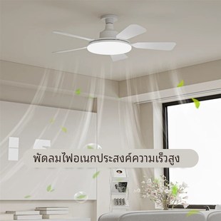 新款 E27螺纹口北欧大风力静音吊扇灯三挡正反转Q风LED遥控风扇灯