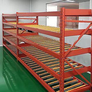 仓储精益管可移动轮滚轮工厂车间仓库库房储藏置物架订制流利货架