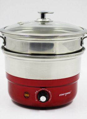 名友1.2L单层不锈钢电蒸锅蒸煮锅 煮蛋器 小火锅 MY-35B（35B-02)