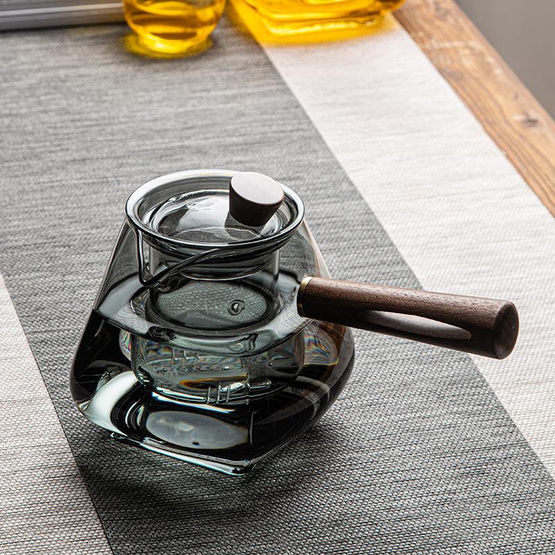 日式沐风玻璃茶壶家用耐热高温过滤内胆花茶壶茶具煮茶泡茶器