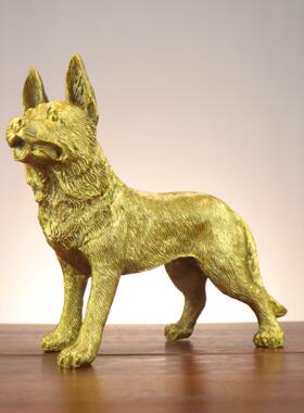 铜狗 十二生肖狗 铜富贵狗 家居店铺工艺品摆件 铜站狼狗