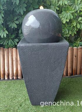 仿石头感现代简约流水喷泉摆件室内室外潮流装饰-3