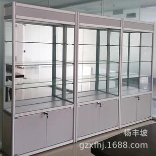 模型钛合金货架展示柜手机柜台玻璃化妆品展柜汽车用品展示架定做