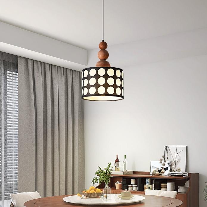 复古餐厅床头小吊灯波点南洋风日式新中式设计师卧室衣帽间吊线灯
