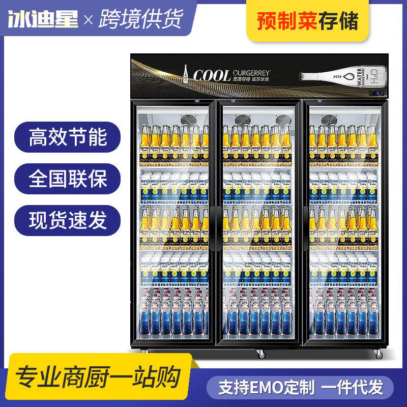 冷藏柜 展示柜 保鲜柜 立式双门铜管商用饮料冷饮蔬菜水果柜冰柜