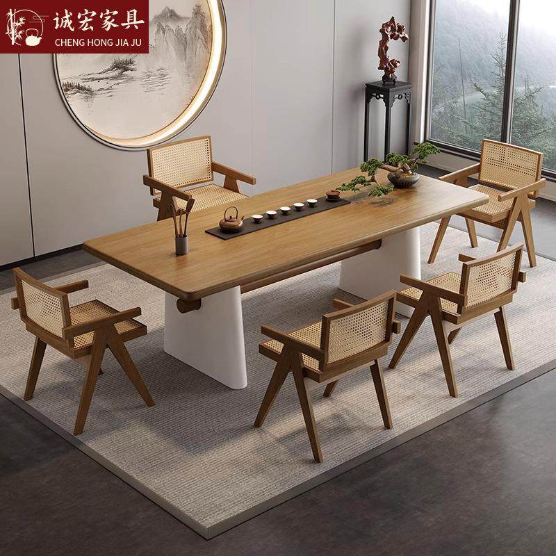 诚宏茶桌全套简约实木大板茶台家用小户型喝茶桌办公室禅意泡茶桌,商业/办公家具,茶台/茶桌,淘宝优惠券,粉丝福利购,淘宝优惠卷