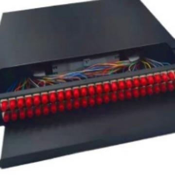 FC48口抽屉式光缆终端盒 电信48芯终端箱 室内光纤配线架满配