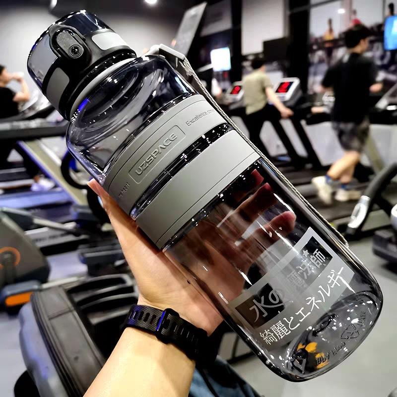 优之大容量夏季水杯塑料1000ml便携男女学生健身水壶户外运动杯子