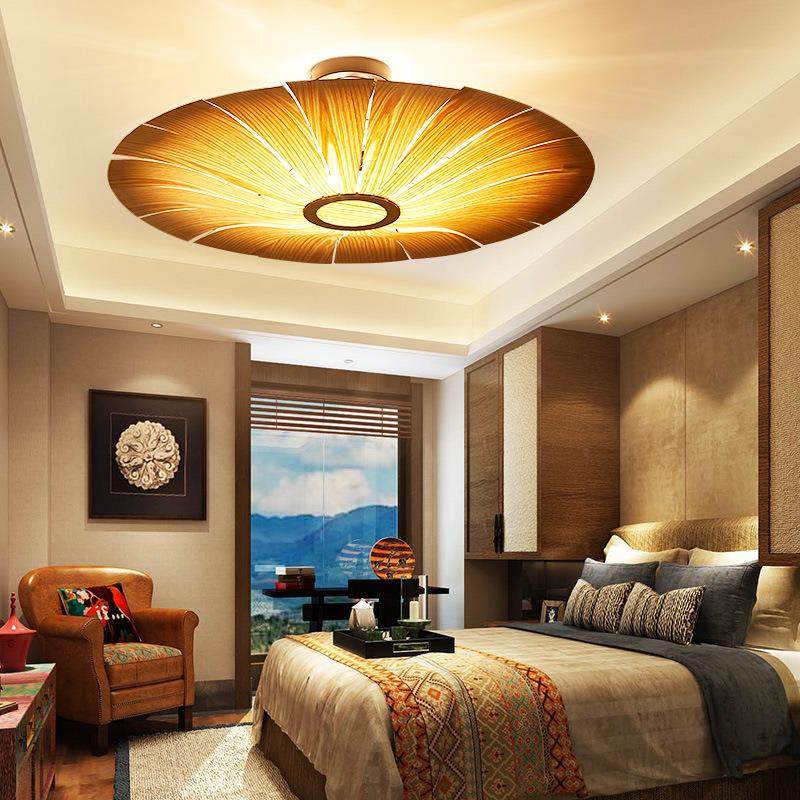 东南亚风格圆木皮吊灯新中式吧台酒店餐厅工程日式火锅店三角吊灯,家装灯饰光源,智能吊灯,淘宝优惠券,粉丝福利购,淘宝优惠卷