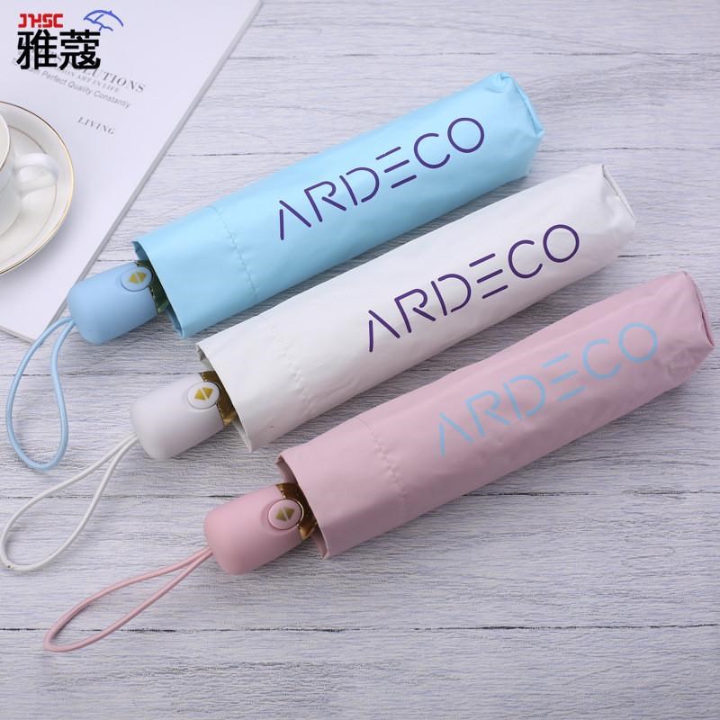 防晒伞女防紫外线双层遮阳黑胶专F业长柄自动雨伞加大加固厚